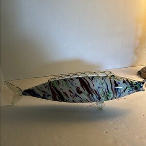 Handcrafted Multicolor Glass Fish Decor